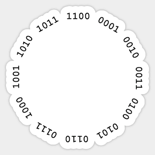 Binary clock Sticker